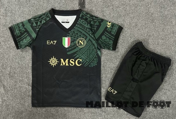 Foot Maillot Pas Cher Third Conjunto De Enfant Napoli 2023 2024 Noir