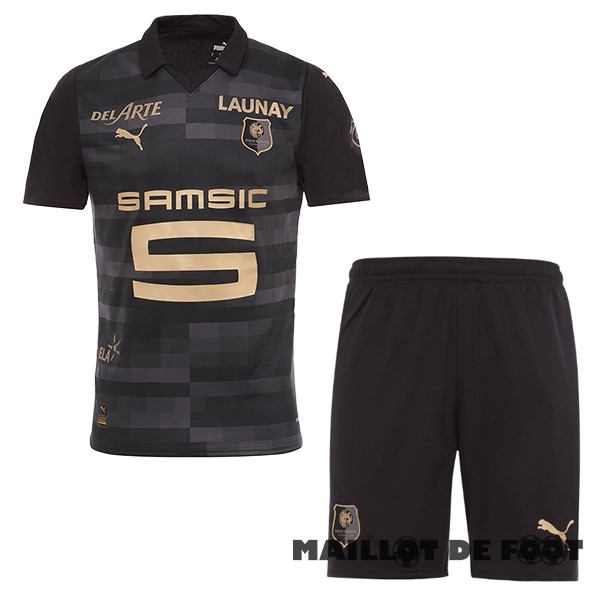 Foot Maillot Pas Cher Third Conjunto De Enfant Rennais 2023 2024 Noir