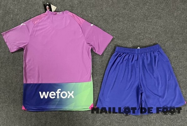 Foot Maillot Pas Cher Third Conjunto De Homme AC Milan 2023 2024 Rose Bleu