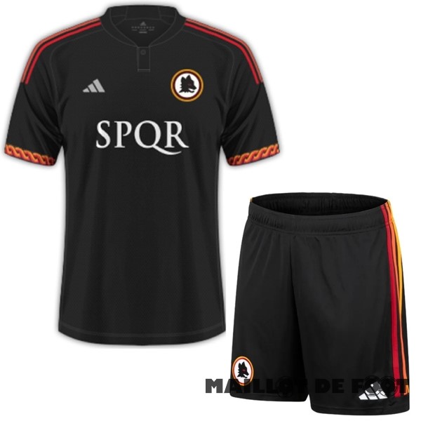 Foot Maillot Pas Cher Third Conjunto De Homme As Roma 2023 2024 I Noir