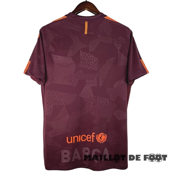 Foot Maillot Pas Cher Third Maillot Barcelona Retro 2017 2018 Rouge