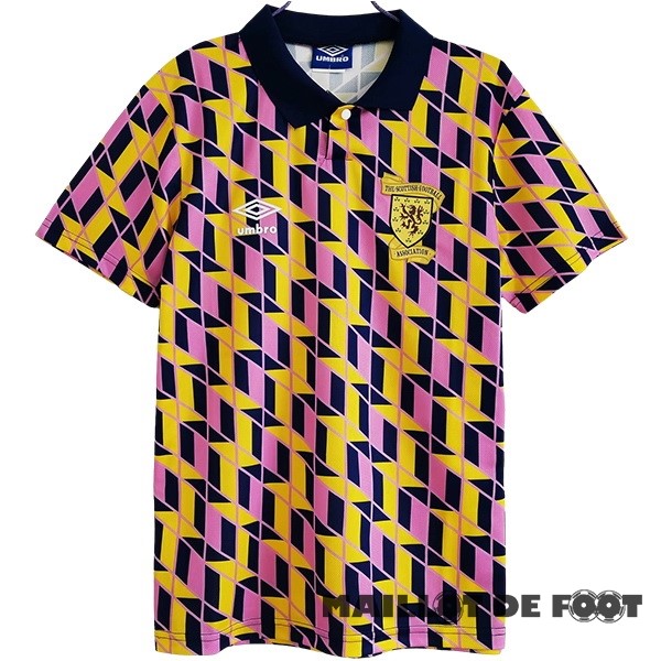 Foot Maillot Pas Cher Third Maillot Écosse Retro 1988 1989 Jaune