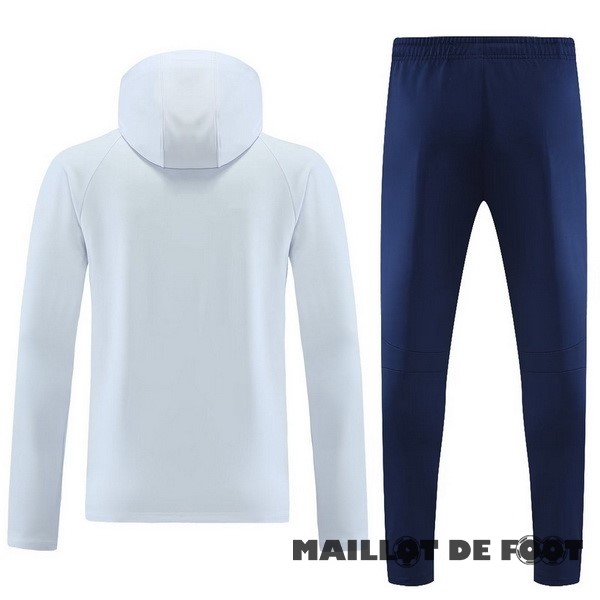 Foot Maillot Pas Cher Veste Con Capucha France 2023 Blanc Bleu Marine