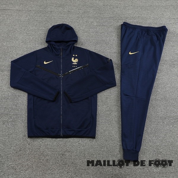Foot Maillot Pas Cher Veste Con Capucha France 2023 Bleu Marine