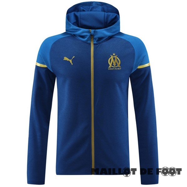 Foot Maillot Pas Cher Veste Con Capucha Marsella 2023 2024 Bleu Marine