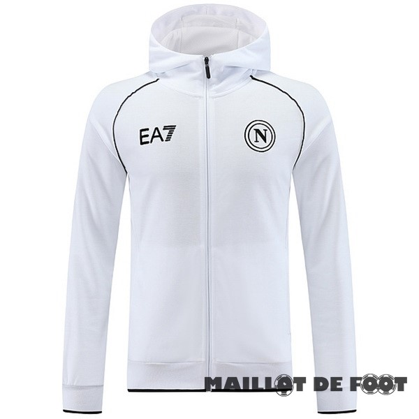 Foot Maillot Pas Cher Veste Con Capucha Napoli 2023 2024 Blanc