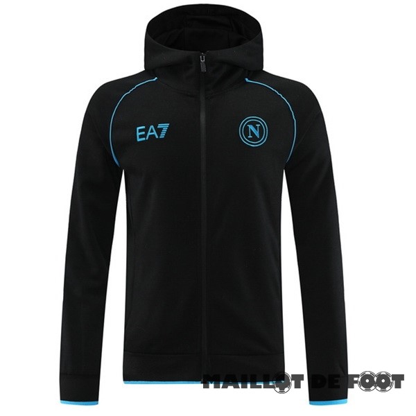 Foot Maillot Pas Cher Veste Con Capucha Napoli 2023 2024 Noir