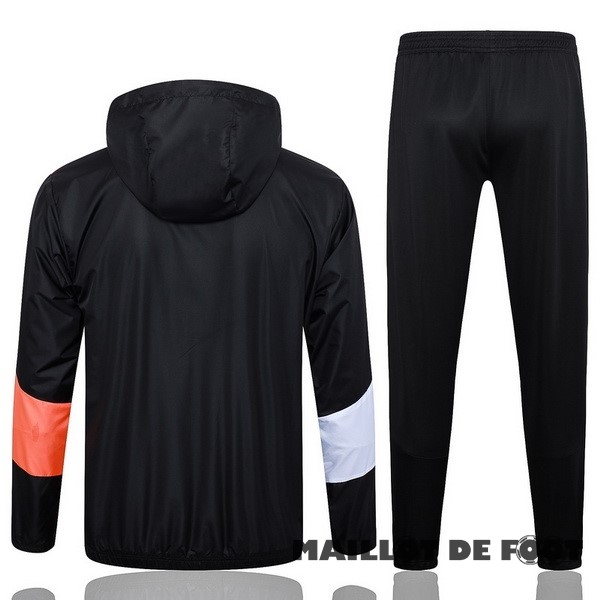 Foot Maillot Pas Cher Conjunto Completo Coupe Vent Marsella 2023 2024 Noir Rouge