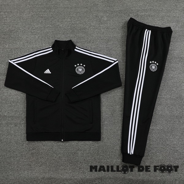 Foot Maillot Pas Cher Conjunto Completo Ropa Deportiva Con Cremallera Larga Allemagne 2024 Noir Blanc