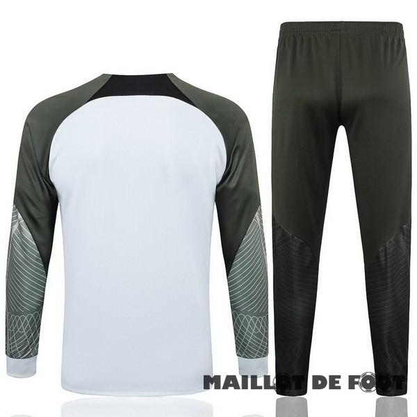 Foot Maillot Pas Cher Conjunto Completo Ropa Deportiva Con Cremallera Larga Barcelona 2023 2024 Blanc Vert