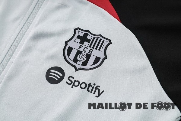 Foot Maillot Pas Cher Conjunto Completo Ropa Deportiva Con Cremallera Larga Barcelona 2023 2024 Gris Noir