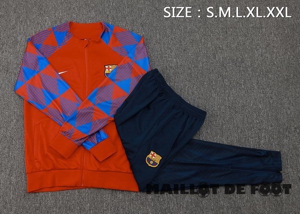 Foot Maillot Pas Cher Conjunto Completo Ropa Deportiva Con Cremallera Larga Barcelona 2023 2024 Rouge Bleu