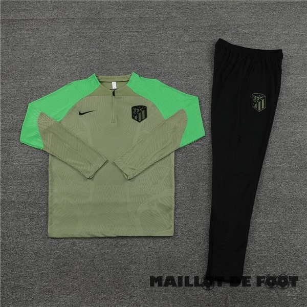 Foot Maillot Pas Cher Conjunto Completo Sudadera Entrainement Atlético Madrid 2023 2024 Vert I Noir