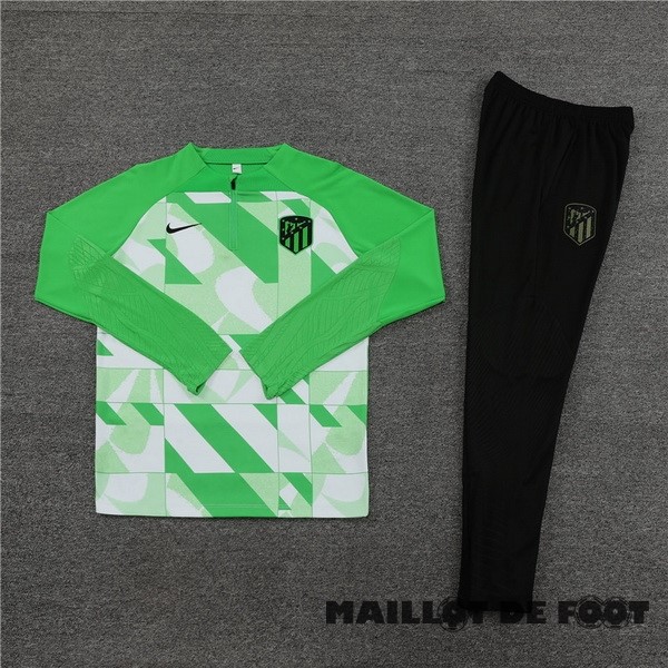 Foot Maillot Pas Cher Conjunto Completo Sudadera Entrainement Atlético Madrid 2023 2024 Vert Noir