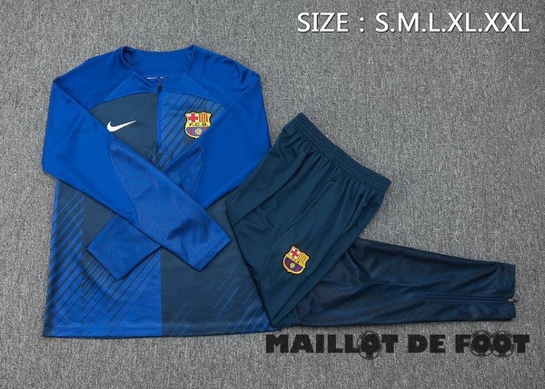 Foot Maillot Pas Cher Conjunto Completo Sudadera Entrainement Barcelona 2023 2024 Bleu Marine