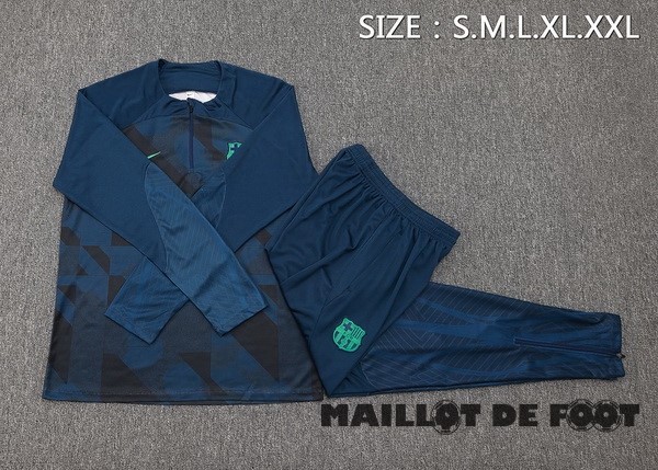 Foot Maillot Pas Cher Conjunto Completo Sudadera Entrainement Barcelona 2023 2024 Bleu Marine Vert
