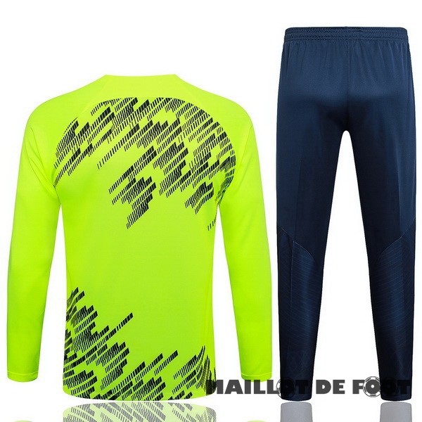 Foot Maillot Pas Cher Conjunto Completo Sudadera Entrainement Barcelona 2023 2024 Vert Fluorescent