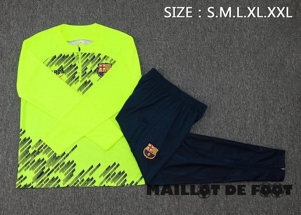 Foot Maillot Pas Cher Conjunto Completo Sudadera Entrainement Barcelona 2023 2024 Vert Fluorescent
