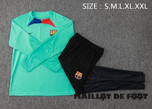 Foot Maillot Pas Cher Conjunto Completo Sudadera Entrainement Barcelona 2023 2024 Vert Noir