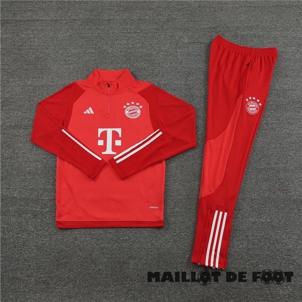 Foot Maillot Pas Cher Conjunto Completo Sudadera Entrainement Bayern Múnich 2023 2024 Rouge Blanc