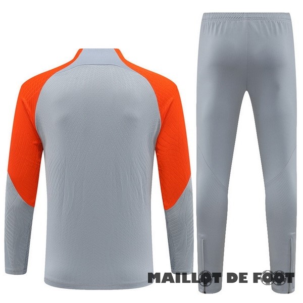 Foot Maillot Pas Cher Conjunto Completo Sudadera Entrainement Enfant Inter Milán 2023 2024 Gris Orange