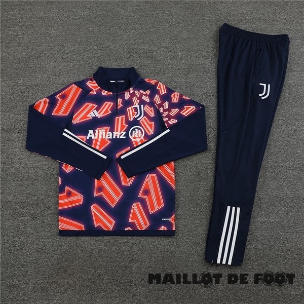 Foot Maillot Pas Cher Conjunto Completo Sudadera Entrainement Enfant Juventus 2023 2024 Rose Bleu Marine