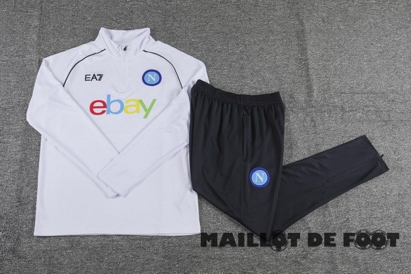 Foot Maillot Pas Cher Conjunto Completo Sudadera Entrainement Enfant Napoli 2023 2024 Blanc Gris