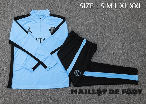 Foot Maillot Pas Cher Conjunto Completo Sudadera Entrainement Paris Saint Germain 2023 2024 Bleu II Noir