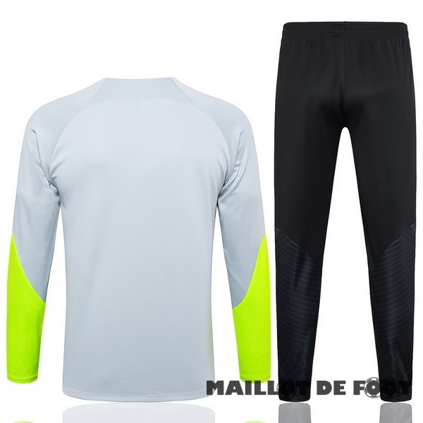 Foot Maillot Pas Cher Conjunto Completo Sudadera Entrainement Paris Saint Germain 2023 2024 Gris Vert Noir