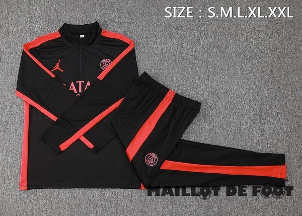Foot Maillot Pas Cher Conjunto Completo Sudadera Entrainement Paris Saint Germain 2023 2024 Rouge II Noir