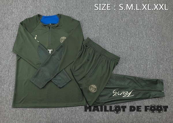 Foot Maillot Pas Cher Conjunto Completo Sudadera Entrainement Paris Saint Germain 2023 2024 Vert