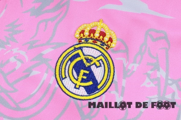 Foot Maillot Pas Cher Conjunto Completo Sudadera Entrainement Real Madrid 2023 2024 Rose Blanc Noir