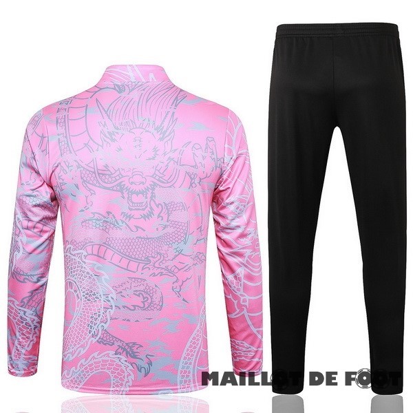 Foot Maillot Pas Cher Conjunto Completo Sudadera Entrainement Real Madrid 2023 2024 Rose Blanc Noir