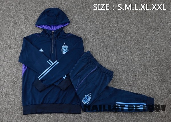 Foot Maillot Pas Cher Conjunto Completo Veste Con Capucha Argentine 2023 Bleu Marine