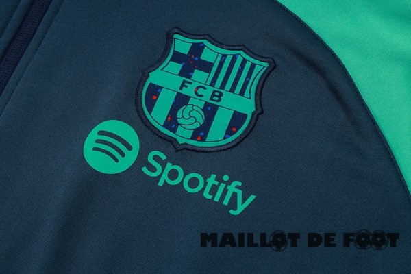 Foot Maillot Pas Cher Conjunto Completo Veste Con Capucha Barcelona 2023 2024 Vert I Bleu