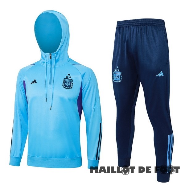 Foot Maillot Pas Cher Conjunto Completo Veste Con Capucha Enfant Enfant Argentine 2023 Bleu