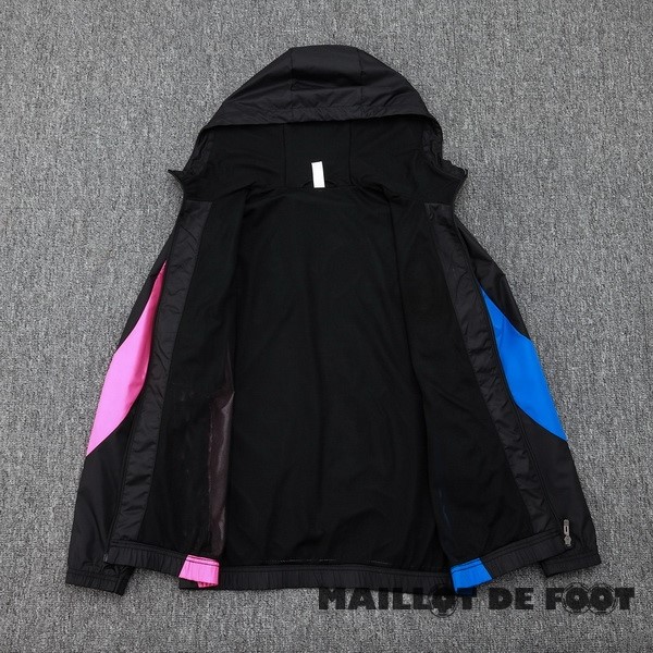 Foot Maillot Pas Cher Coupe Vent AC Milan 2023 2024 Noir Rose Bleu