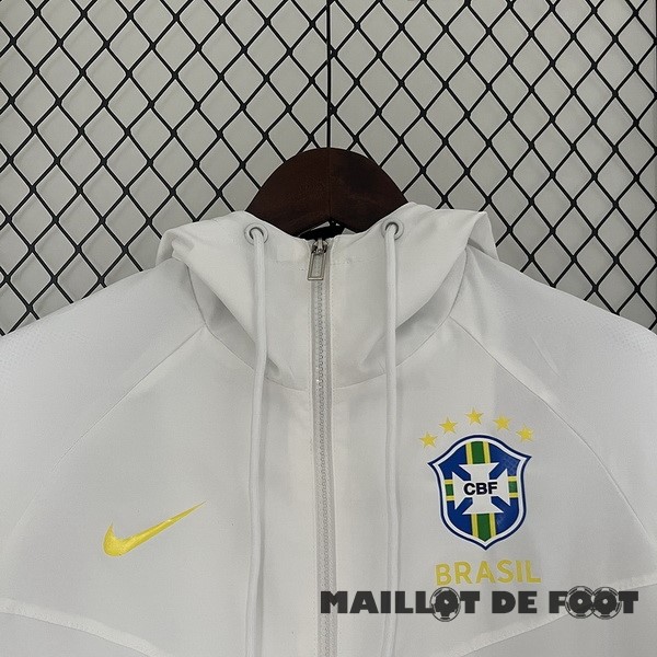 Foot Maillot Pas Cher Coupe Vent Brésil 2024 Blanc