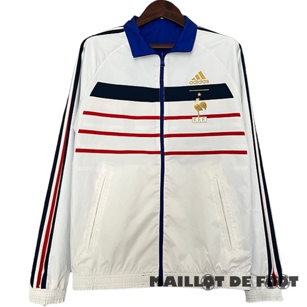 Foot Maillot Pas Cher Coupe Vent France 2024 Bleu Blanc