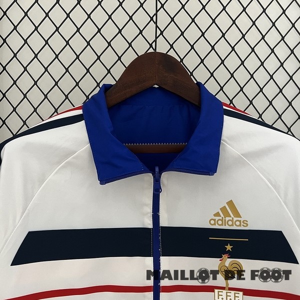 Foot Maillot Pas Cher Coupe Vent France 2024 Bleu Blanc