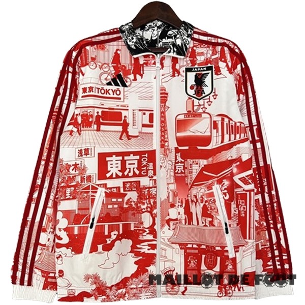 Foot Maillot Pas Cher Coupe Vent Japon 2024 Rouge Noir