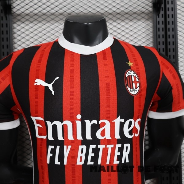 Foot Maillot Pas Cher Domicile Concept Joueurs Maillot AC Milan 2024 2025 Rouge Noir
