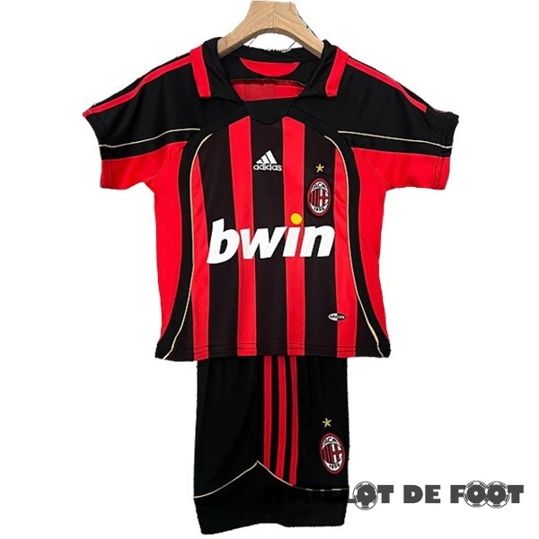 Foot Maillot Pas Cher Domicile Conjunto De Enfant AC Milan Retro 2006 2007 Rouge