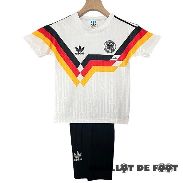 Foot Maillot Pas Cher Domicile Conjunto De Enfant Allemagne Retro 1990 Blanc