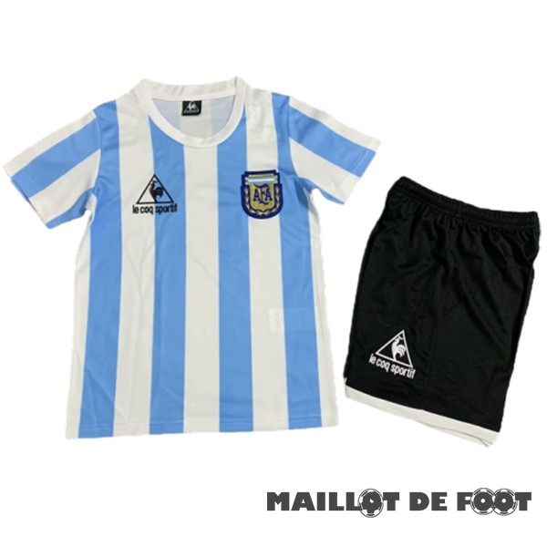 Foot Maillot Pas Cher Domicile Conjunto De Enfant Argentine Retro 1986 Blanc