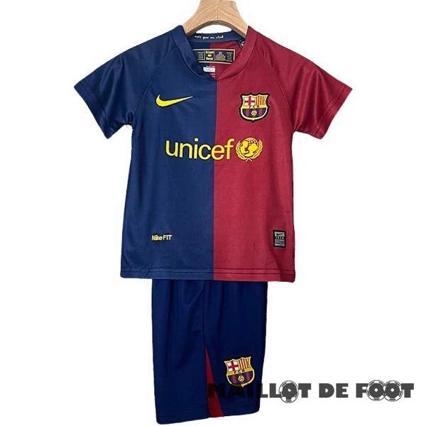 Foot Maillot Pas Cher Domicile Conjunto De Enfant Barcelona Retro 2008 2009 Rouge Bleu