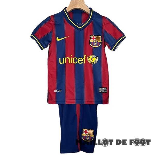 Foot Maillot Pas Cher Domicile Conjunto De Enfant Barcelona Retro 2009 2010 Rouge Bleu