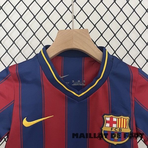 Foot Maillot Pas Cher Domicile Conjunto De Enfant Barcelona Retro 2009 2010 Rouge Bleu