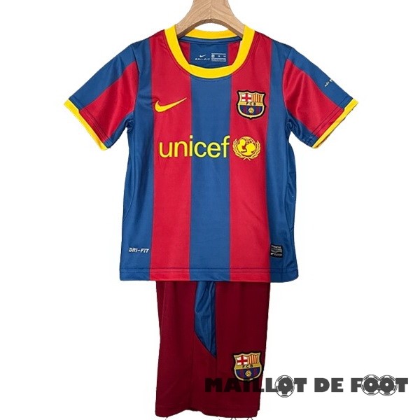 Foot Maillot Pas Cher Domicile Conjunto De Enfant Barcelona Retro 2010 2011 Rouge Bleu