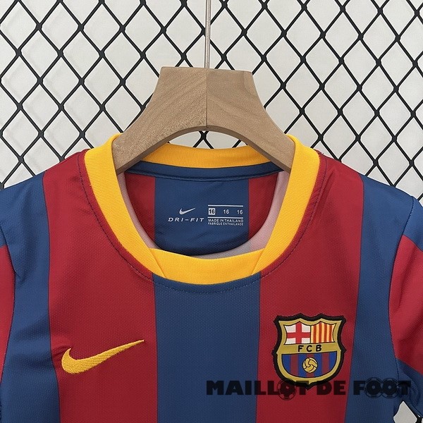 Foot Maillot Pas Cher Domicile Conjunto De Enfant Barcelona Retro 2010 2011 Rouge Bleu